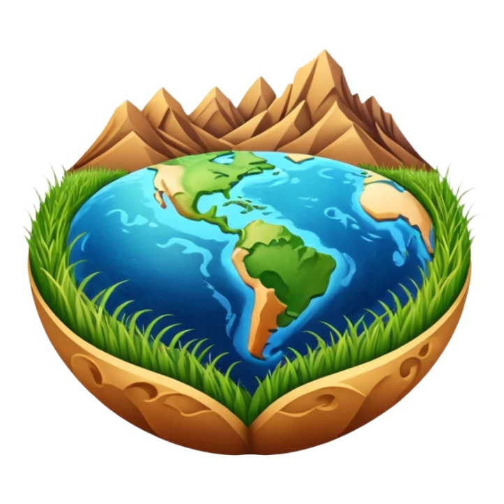 infinity 8 symbol stylised to symbolise earth, with desert, grass, cities, oceans sticker