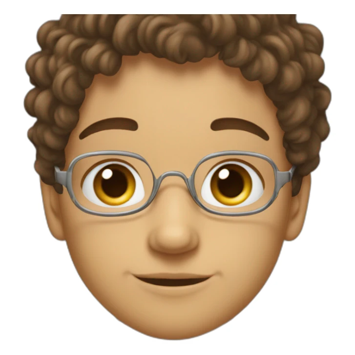 Garçon avec les cheveux bouclés et avec la. Peau métisse sticker