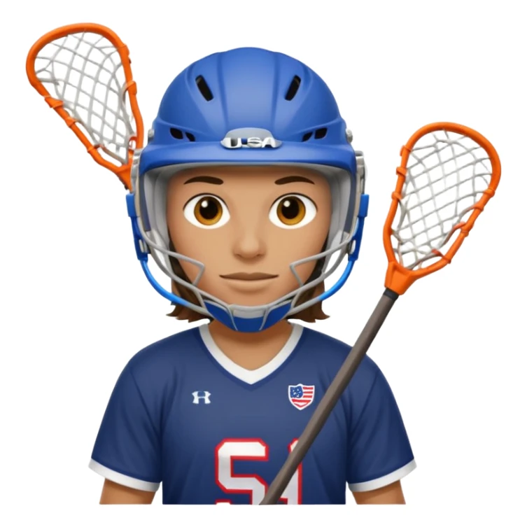 usa lacrosse player sticker