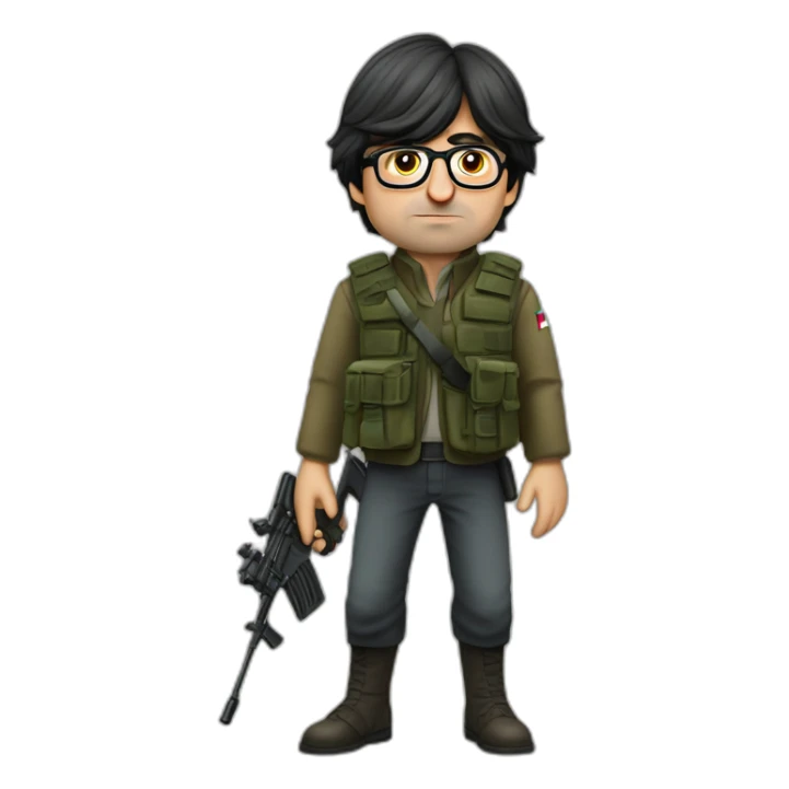 carles puigdemont as palestinian guerrilla warrior sticker
