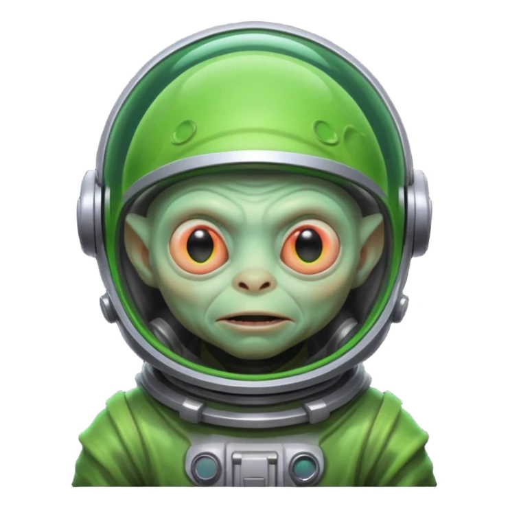 Neon gollum with a space helmet on sticker