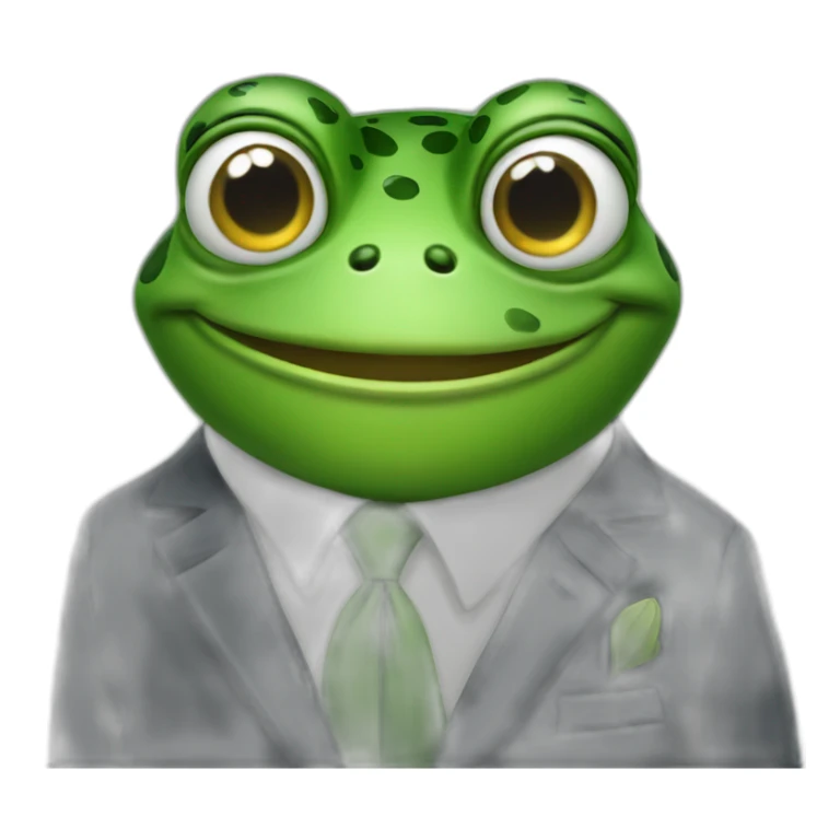 Frog in the business suit wink sticker