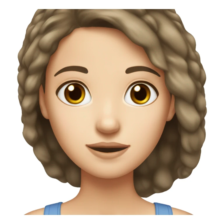 Brunette hair white girl skincare sticker