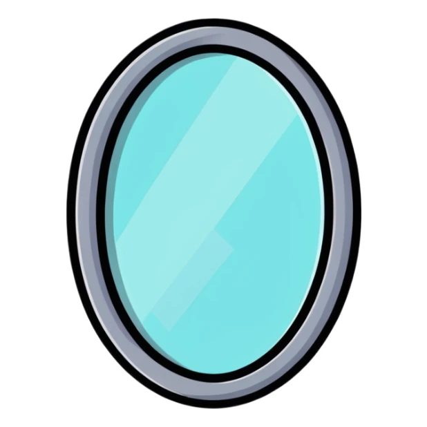 red oval portal sticker