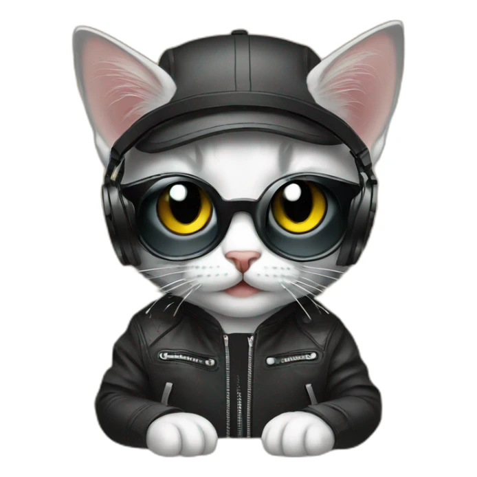 Dj kitten sticker