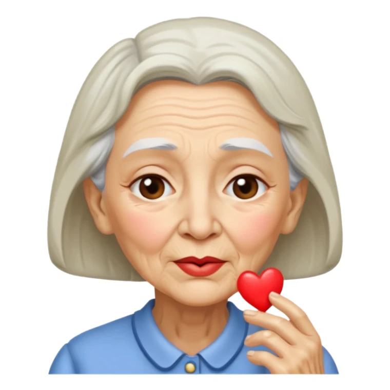 old woma a kiss sticker