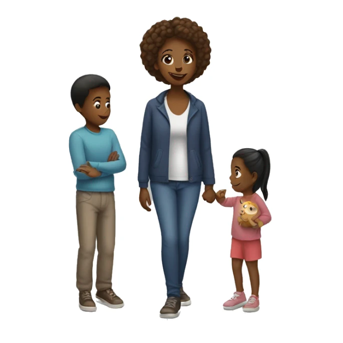 Woman relationship with Kids sticker