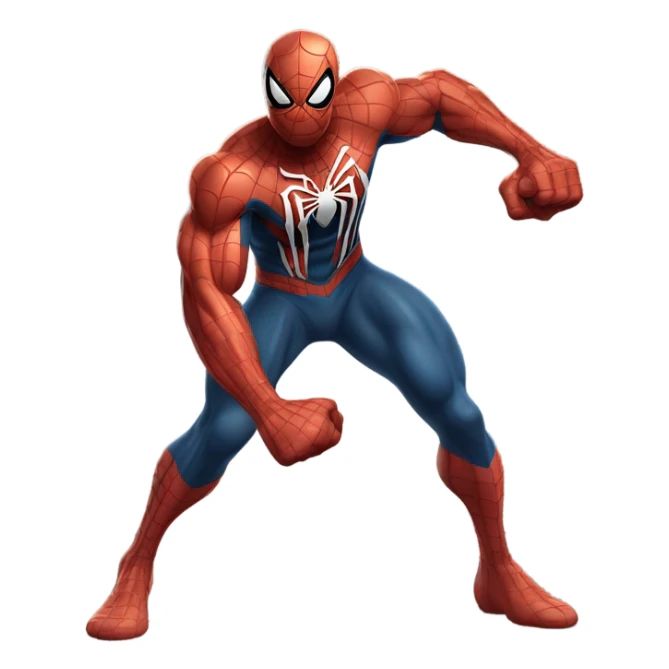 Buff spider man with blade on his fists sticker
