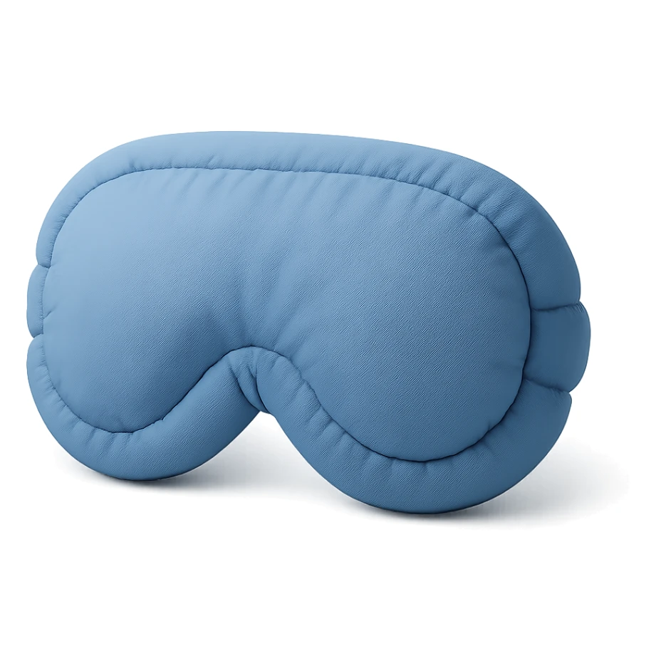simple blue sleep eye mask in cushion style sticker