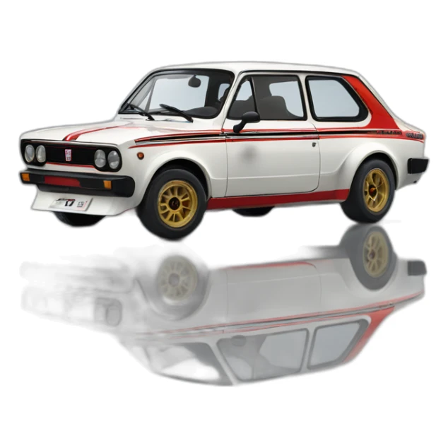 hiperrealist Fiat 131 Abarth Competición sticker