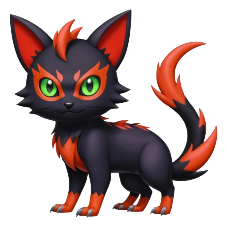 Noibat-Nargacuga-Litten-Torracat-fusion-Fakemon-Pokémon-creature  sticker