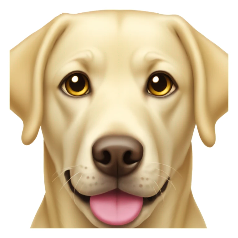 Yellow Labrador with pink nose, hazel eyes sticker