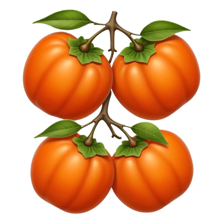 persimmon fruit smooth no parts on skin sticker