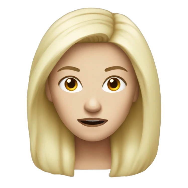 angry producer woman white skin blond hair sticker