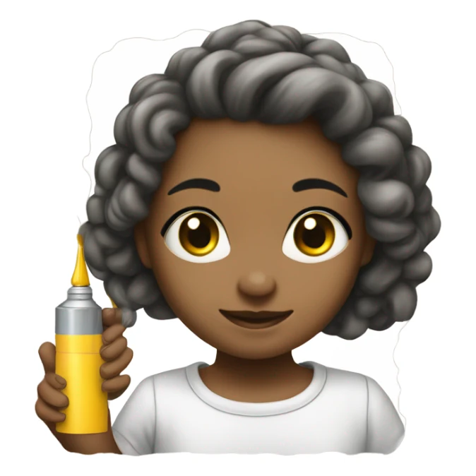 cute girl has paint on her but paint os white too sticker