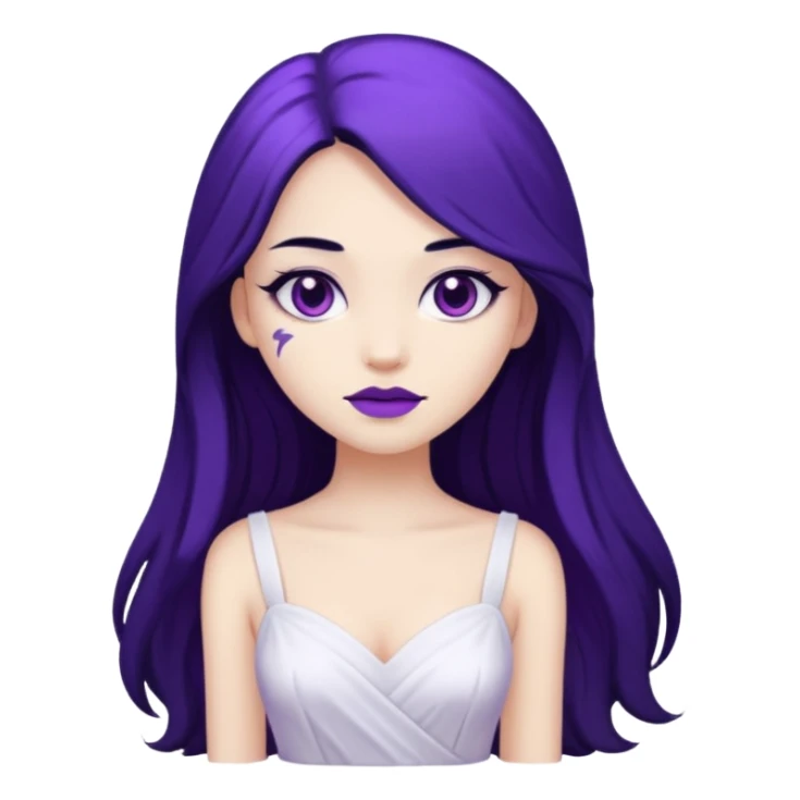 Purple girl sticker