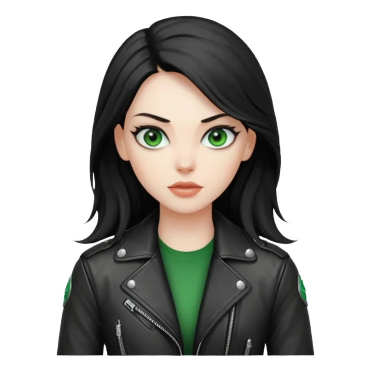 Biker Girl
Black Long Hair
Green Eyes sticker