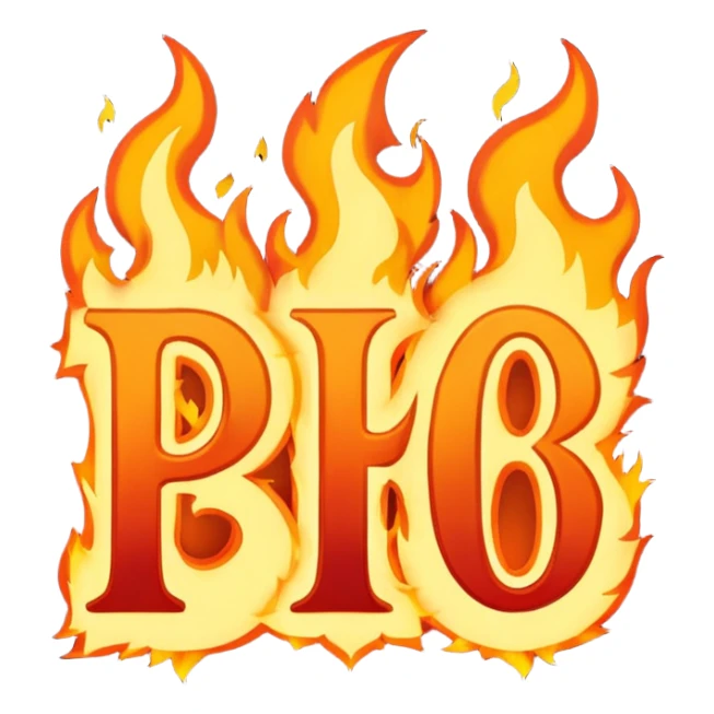 Can you make a banner that says PYRO in gothic letters, the letters should also be on fire  sticker