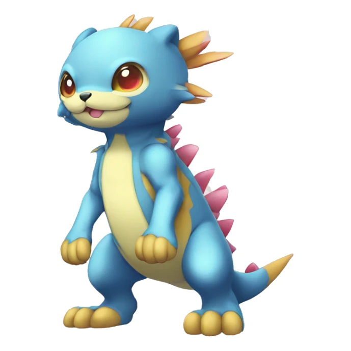 cute kawaii cool Digimon-Fakemon-animal full body sticker