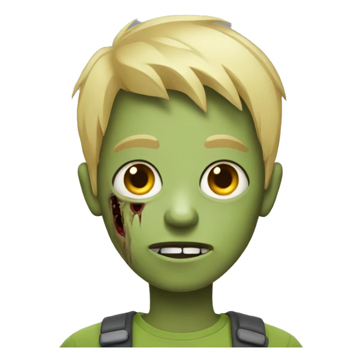 boy zombie with blonde and short hair sticker