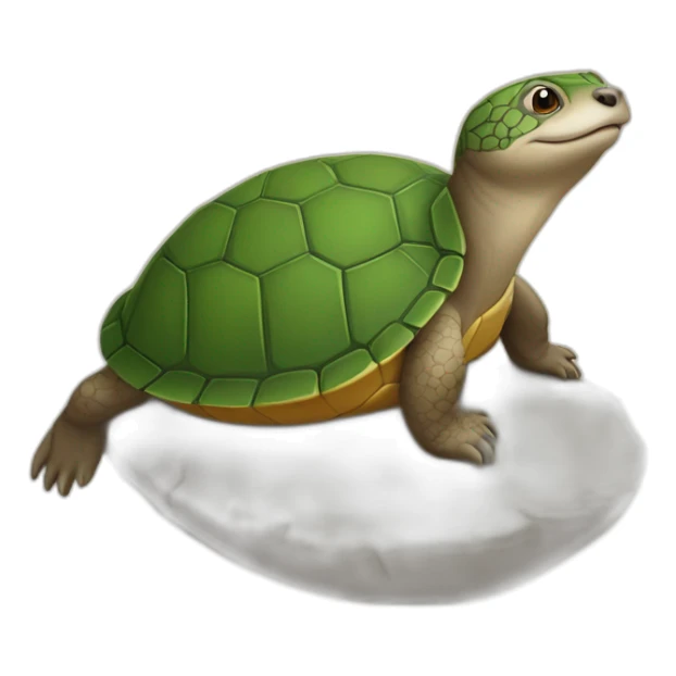 tortue sur une loutre sticker