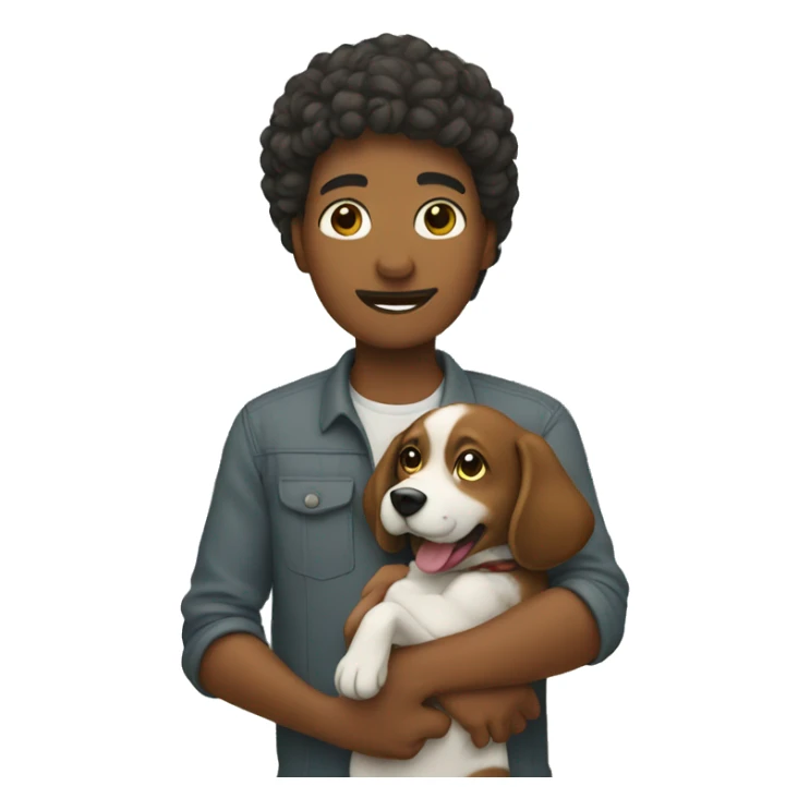 holding a dog outdoors sticker