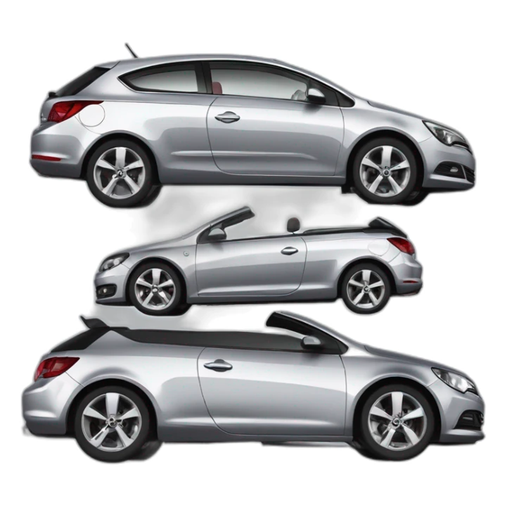 Opel astra j 2011 hatchback accident witb a volkswagen passat b6 2010 cabrio sticker