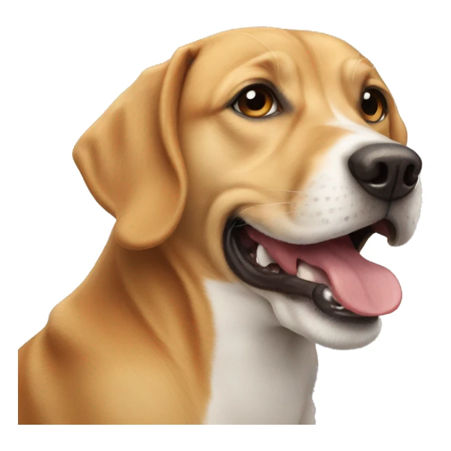 dog sticking tongue out sticker