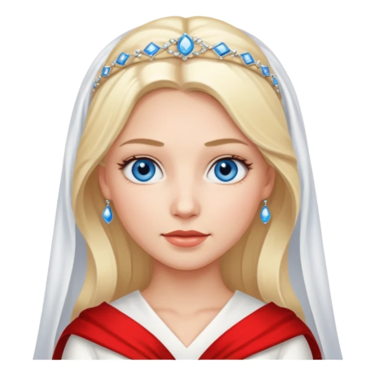 white blond beautiful bride with blue eyes sticker