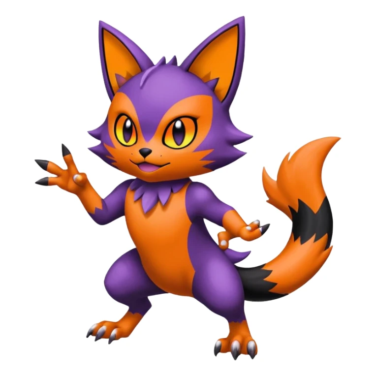 Noibat-Litten-Torracat-fusion-Fakemon-Pokémon-creature  sticker