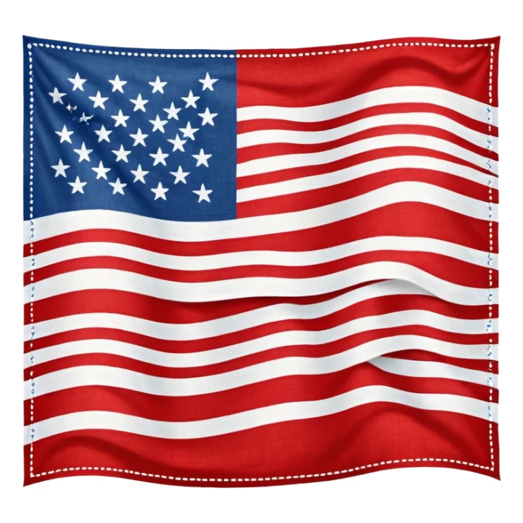 Red white and blue bandana banner sticker
