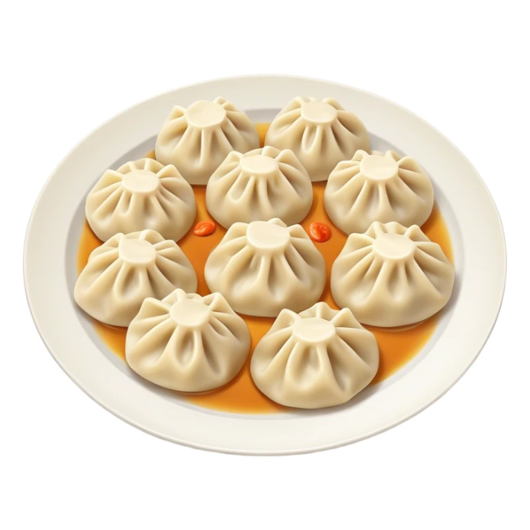 A plate of dumplings  sticker