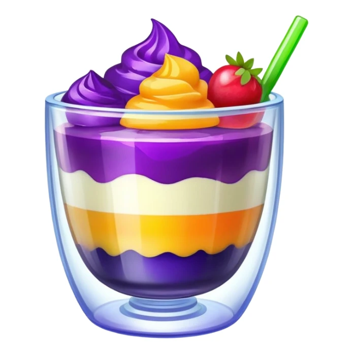 halo halo in a glass cup sticker