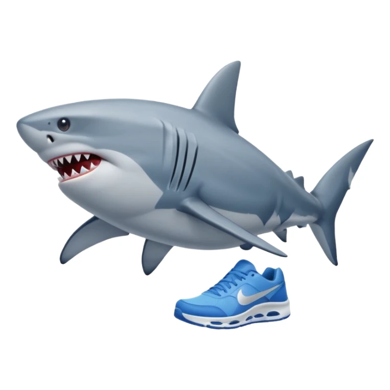 Tralalero Tralala, a shark with 4 legs and blue nike sneakers sticker