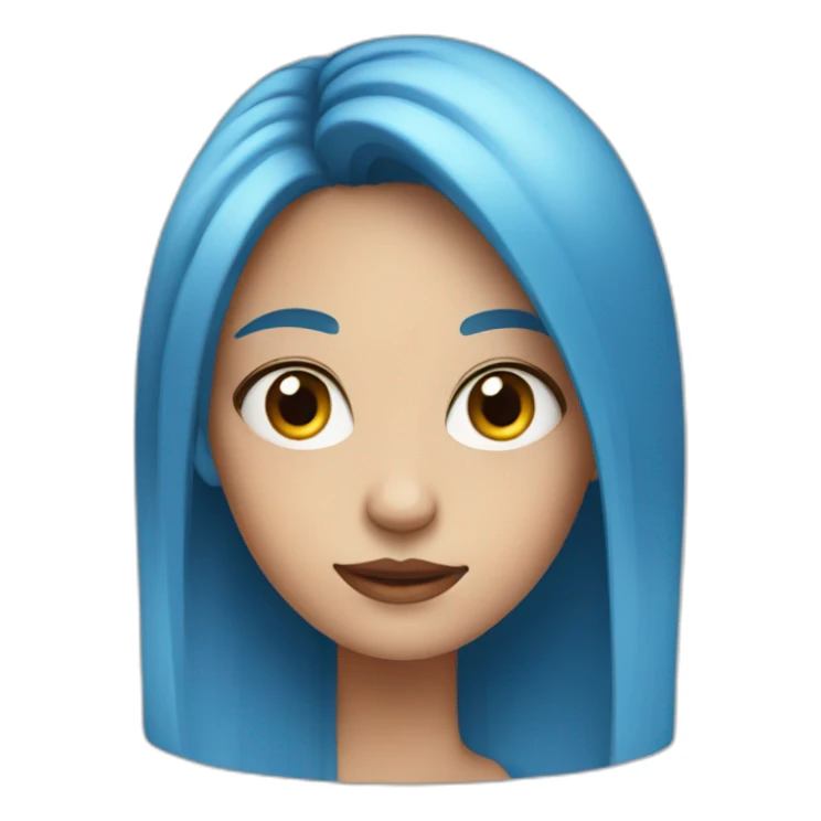 Girl with blue hair. red eyes sticker