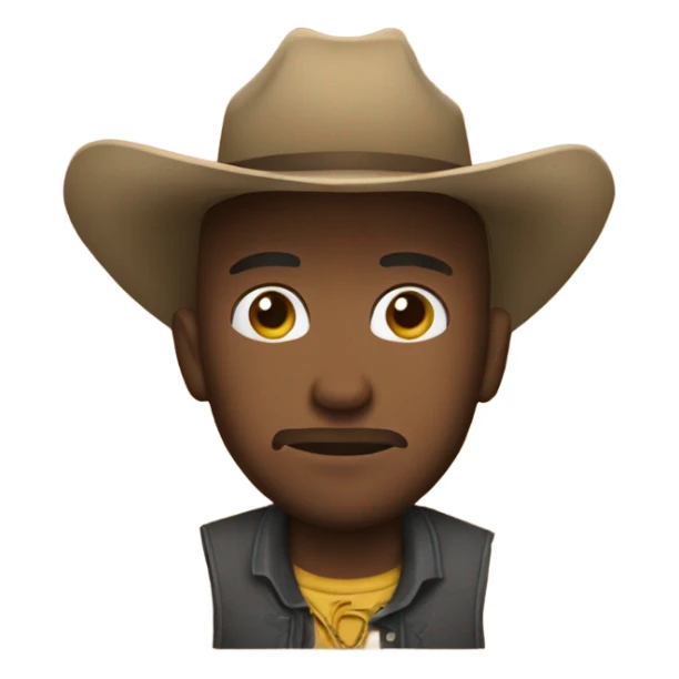 The cowboy emoji, but sad instead of smiling sticker