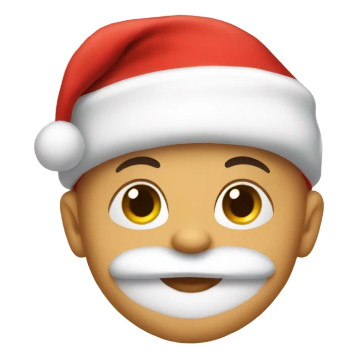 A baby wearing santa hat sticker