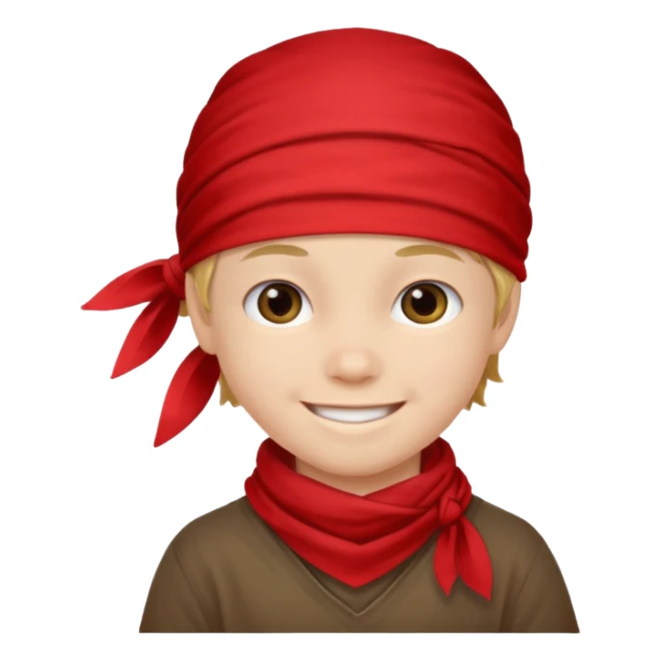 kid with wearing red bandana sticker