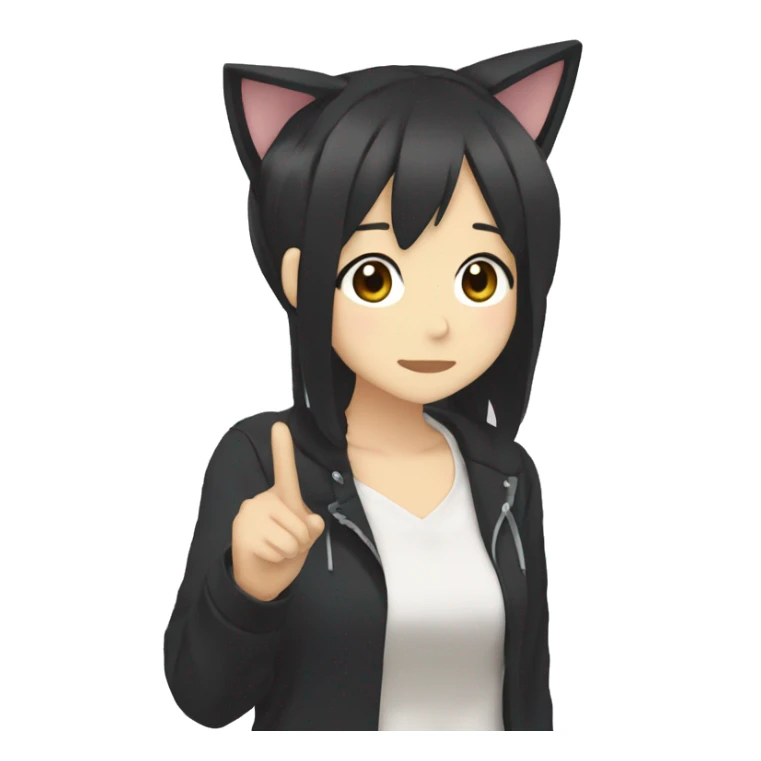 Azusa Nakano from k-on, with cat ear sticker