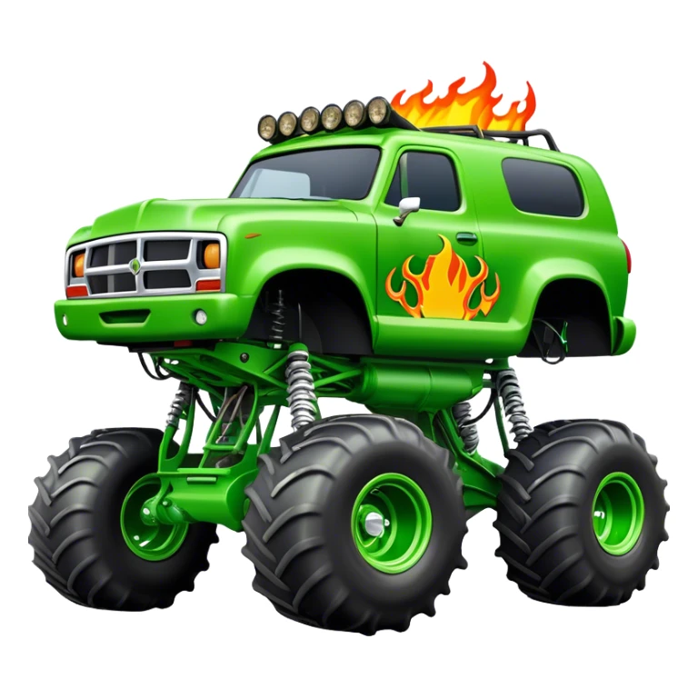 Grave Digger - Monster Jam (Model Year: 2022) (Iconic colour: Green with flames) sticker