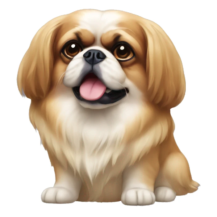 pekingese king charles dog sticker