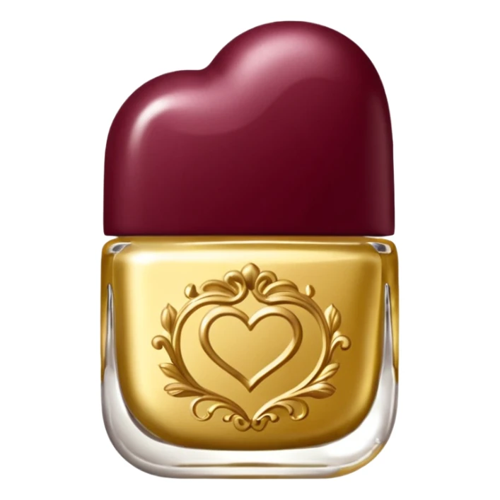 gold rococo burgundy inflatable puffy nail polish sticker