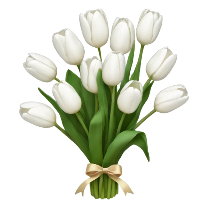 white tulip bouquet  sticker