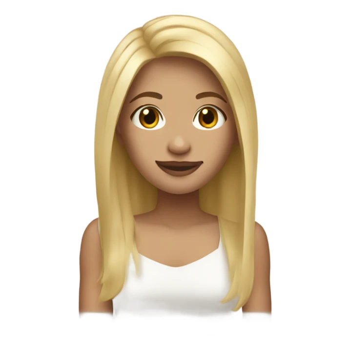 A girl with blondish hair straight  sticker