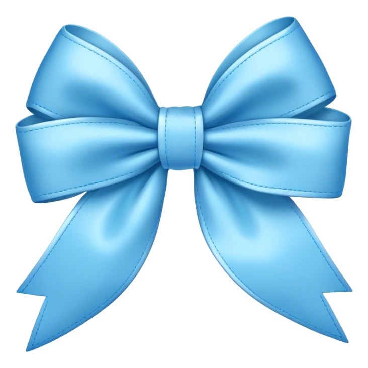 Baby blue bow sticker
