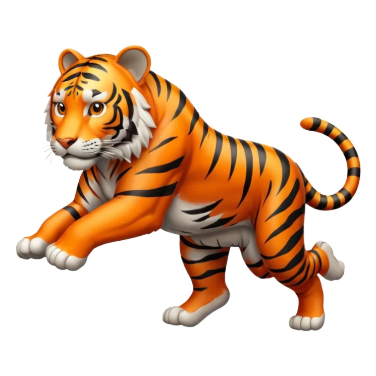 tiger flying sticker