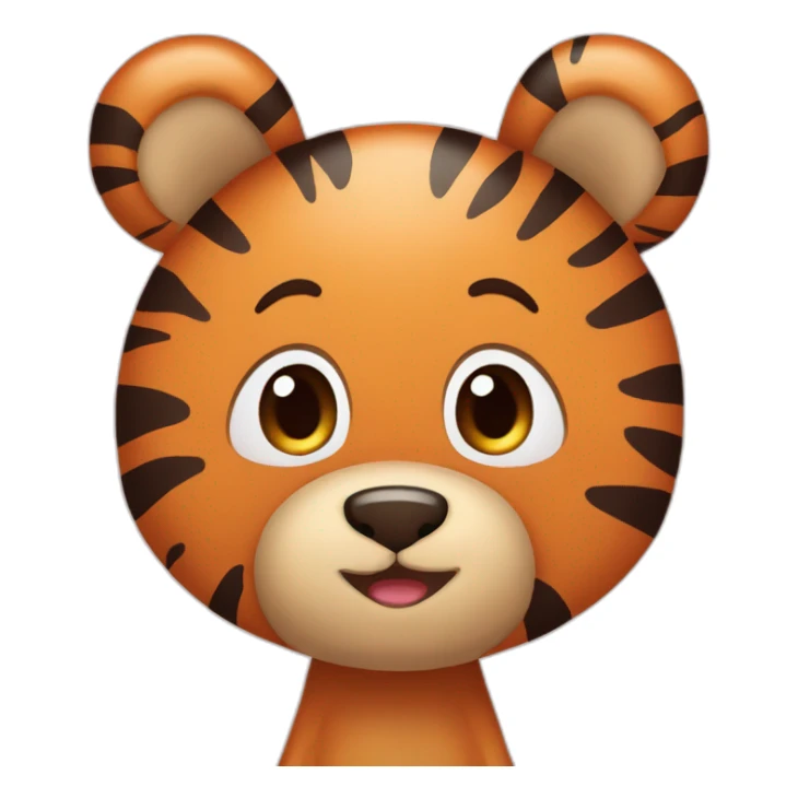 cute bear must have floppy ears and tiger stripes sticker