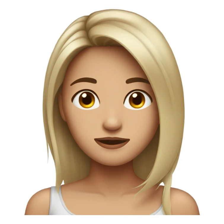 Pretty lady with brunette hair shedding a tear dramatically sticker