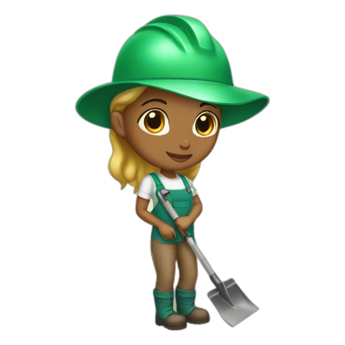 landscape gardener girl sticker