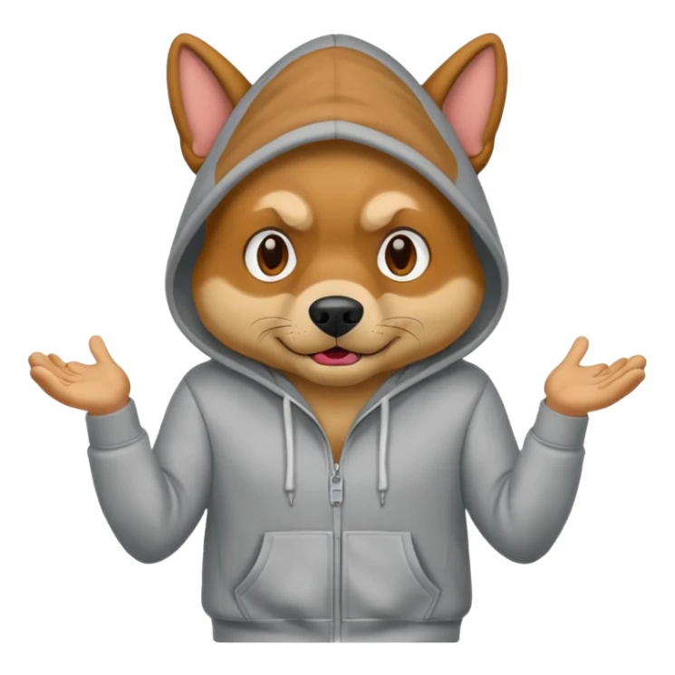 mad dog wearing a hoodie  sticker